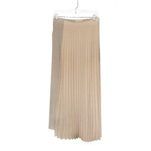Maison Martin Margiela nude knife pleated maxi skirt pants